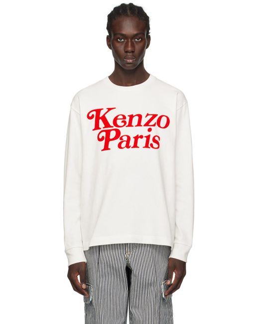 KENZO Black Off-white Paris Verdy Edition Long Sleeve T-shirt for men