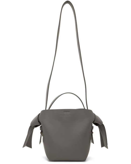 Acne Studios Gray Mini Musubi Shoulder Bag in Black Lyst Australia