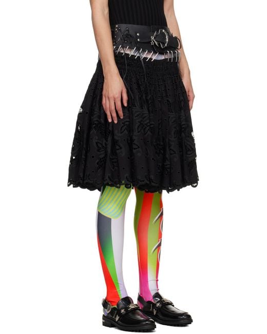 Chopova Lowena Black Holit Midi Skirt