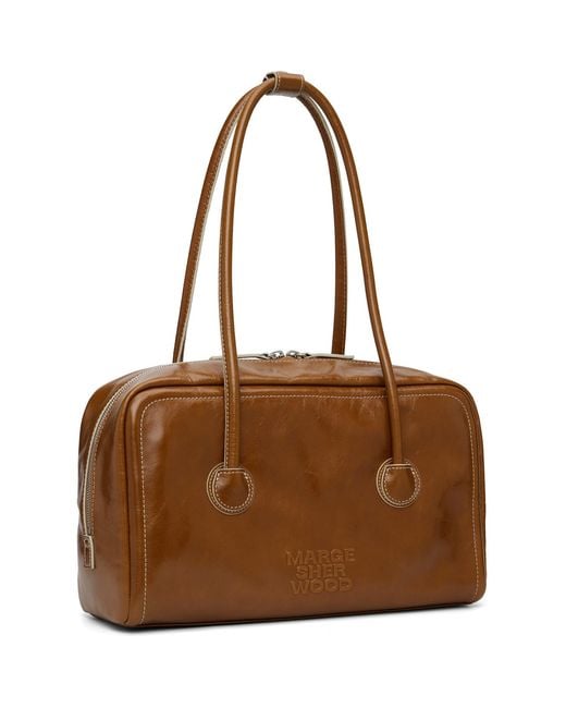 MARGE SHERWOOD Brown Soft Boston Bag