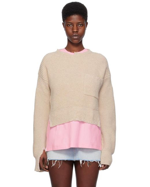 Marni Pink Beige Mouliné Sweater