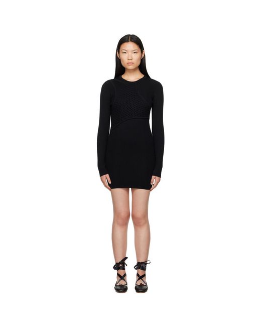 Feng Chen Wang Black Layered Minidress
