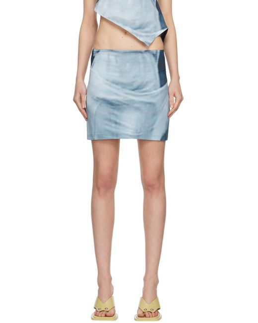 Elliss Blue Ssense Exclusive Serenity Miniskirt