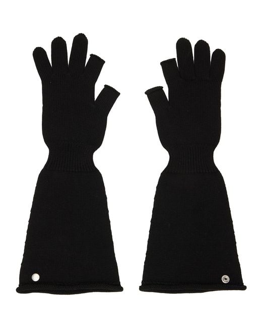 Rick Owens Black Tower Sphinx Gloves
