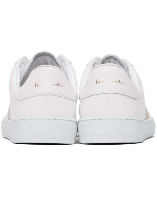 【関税込み】Paul Smith ホワイト Hansen レザースニーカー Men's White Leather 'Hansen' Sneakers