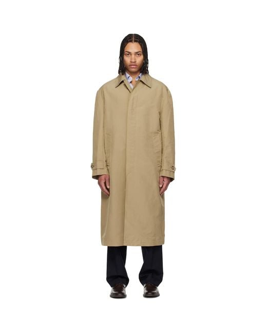 Boss Natural Water-Repellent Concealed Closure Coat for men