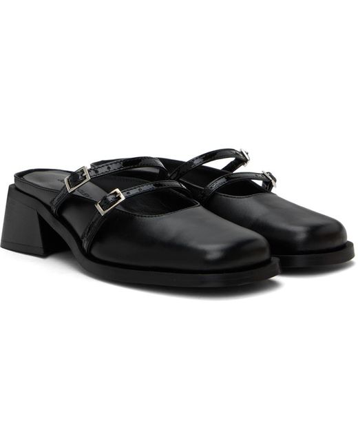 【関税込み】Justine Clenquet ブラック Andie Patent ミュール Justine Clenquet - Andie black mules