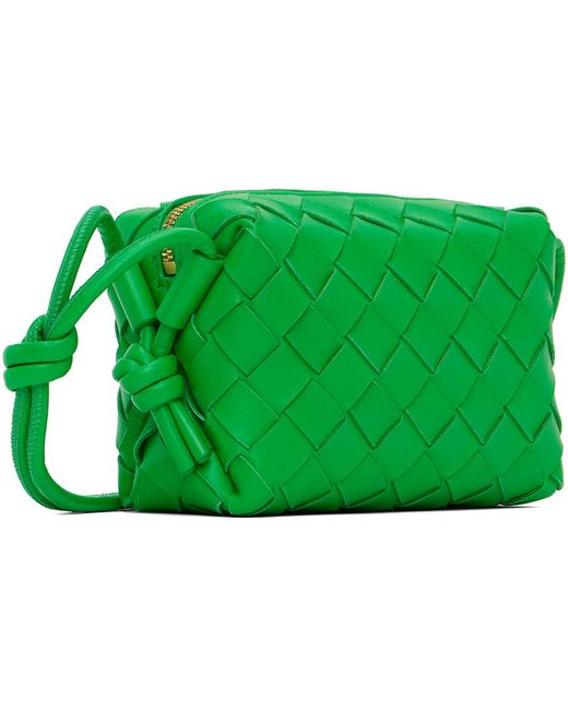 Bottega Veneta Green Candy Loop Leather Crossbody Bag