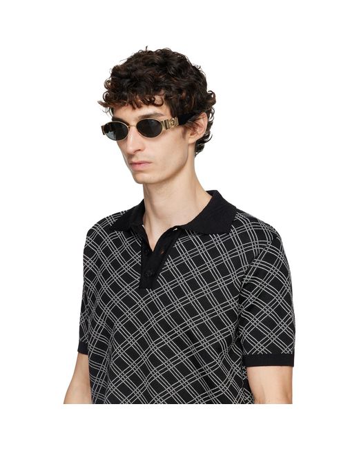 Versace Gray Medusa Biggie Sunglasses for men