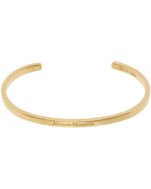 Maison Margiela Black Gold Logo Bracelet