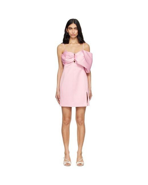 Marc Jacobs Pink Satin 'Pop J Marc' Bow Minidress