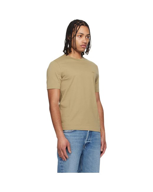 Boss Blue Cotton Jersey Logo Detail T-Shirt for men