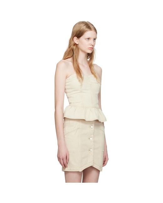 Isabel Marant Natural Solizinia Denim Camisole