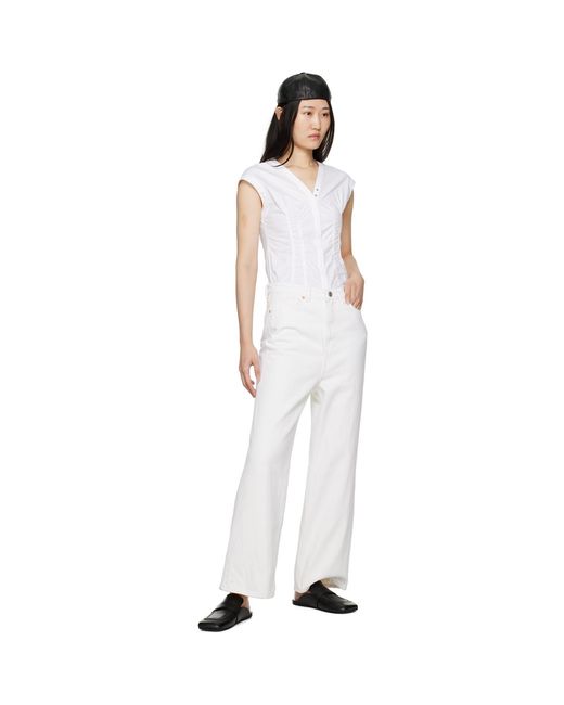 RECTO. White Off- Wide Jeans