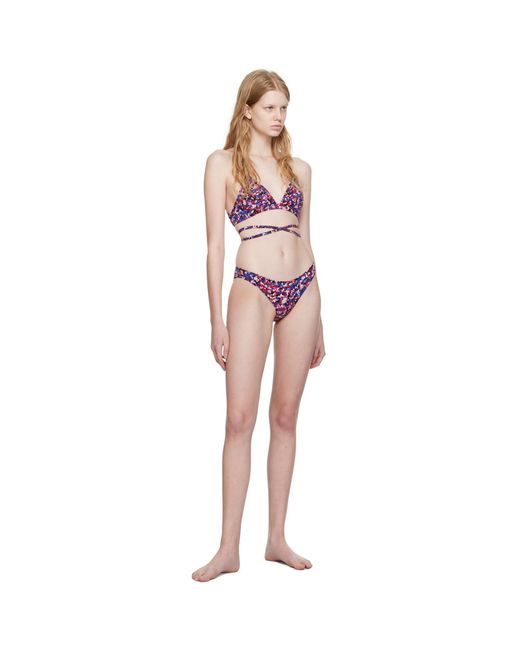 Isabel Marant Multicolor Pink & Blue Saly Bikini Bottoms