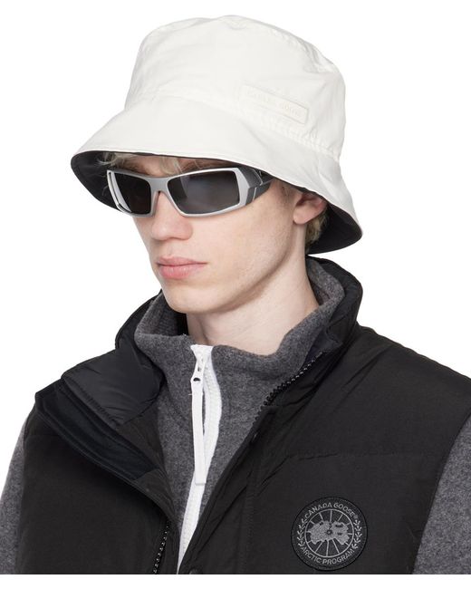 Canada Goose Black & White Horizon Reversible Bucket Hat for men