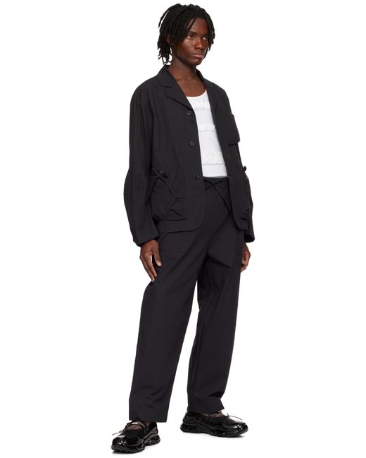 Simone Rocha Black Bow Detail Workwear Blazer for men