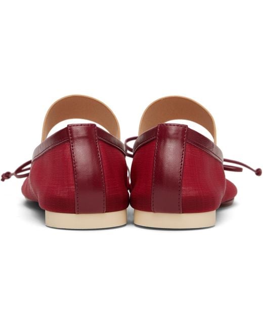 MM6 by Maison Margiela Red Anatomic Numeric Ballerina Flats
