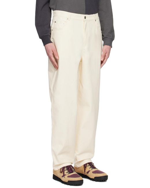 Pop Trading Co. White Off- Drs Trousers for men