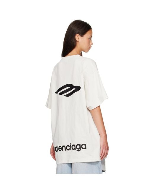 Balenciaga White Off- Ski Oversized T-Shirt