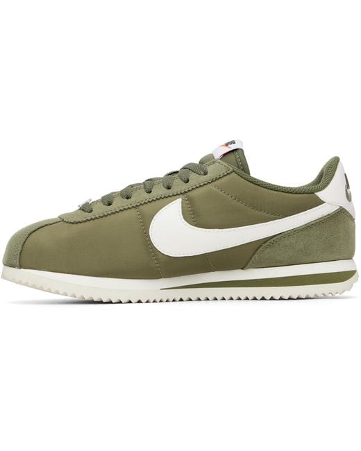 Nike Green Khaki Cortez Textile Sneakers