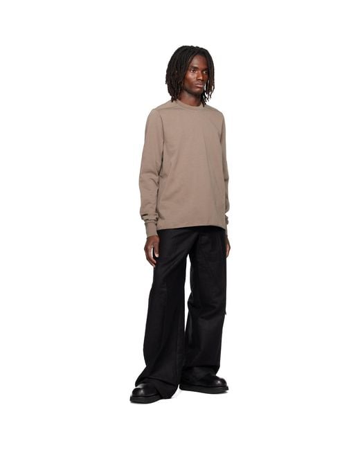Rick Owens Brown Tower Crewneck Sweatshirt for men