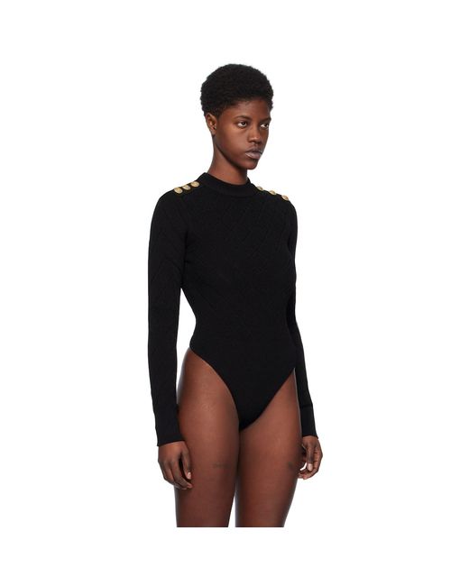 Balmain カットアウト ボディスーツ Black