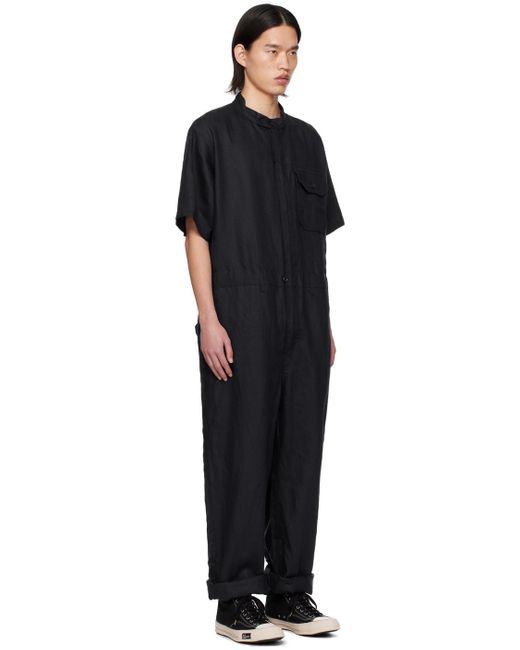 Engineered Garments Black Drawstring Jumpsuit for men