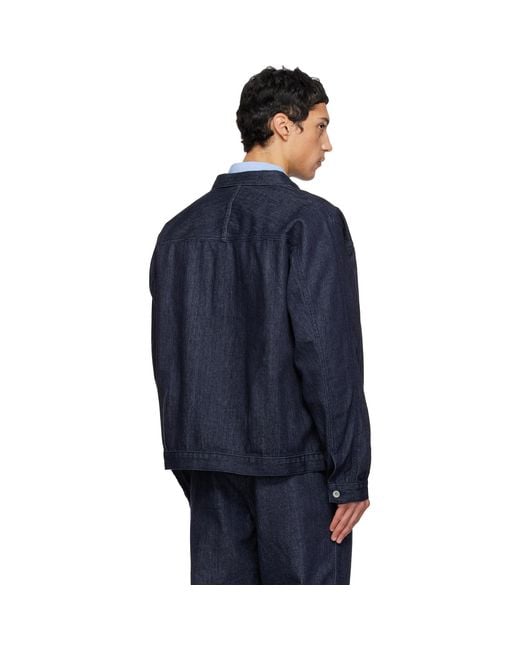 Nanamica Blue Short Denim Jacket for men