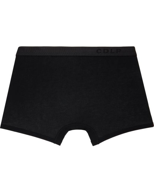 CDLP Black Three-Pack Moisture-Wicking Boxer Briefs for men