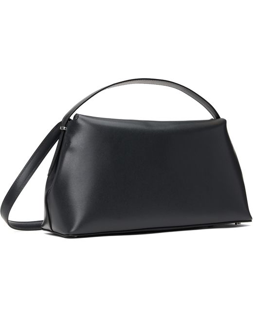 Totême Black T-Lock Leather Top Handle Bag