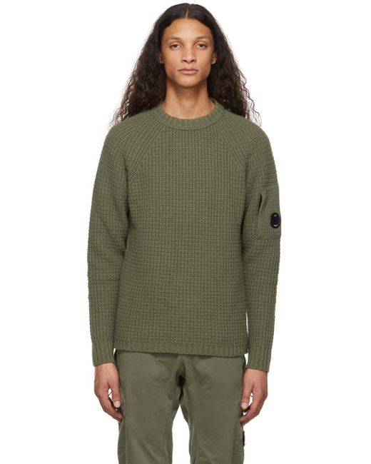 C.P. Company C.p. Company Green Lambswool Technical Sweater for Men | Lyst  Canada