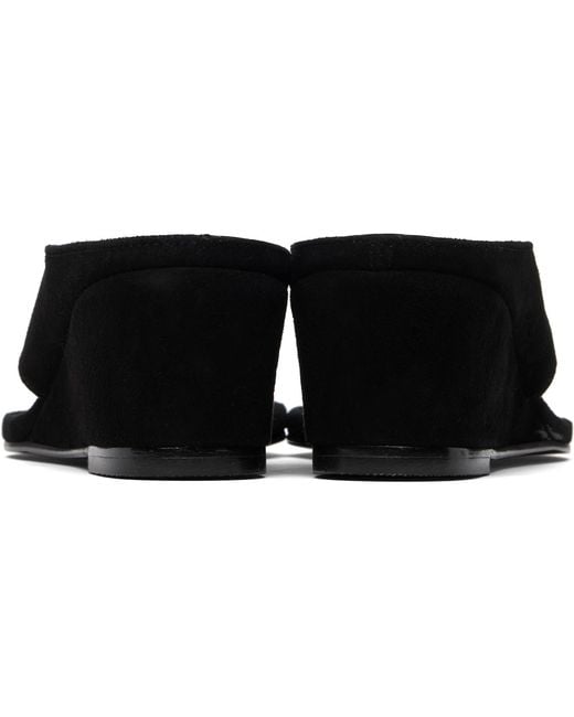 LE17SEPTEMBRE Black Suede Wedge Heeled Sandals