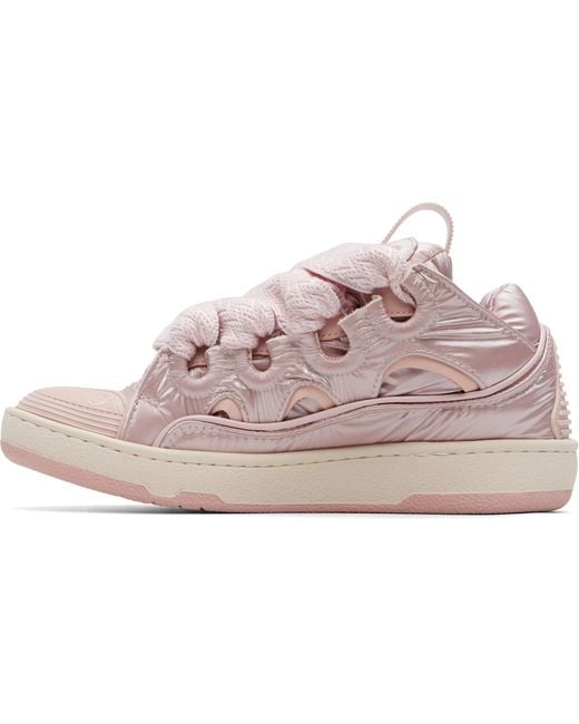 Lanvin Pink Nylon Curb Sneakers for men