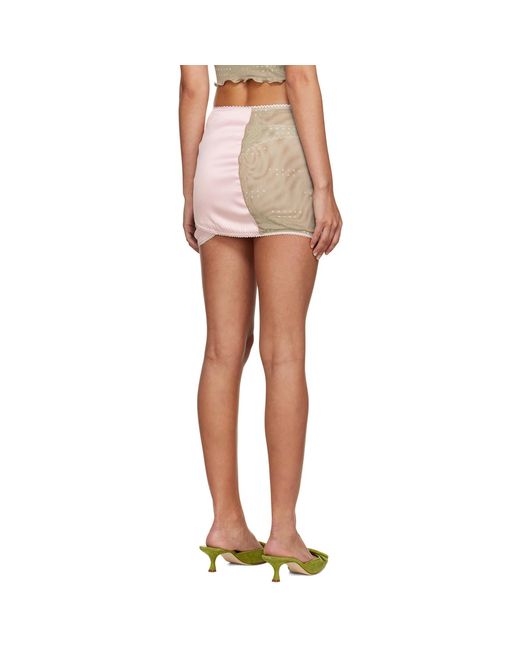 POSTER GIRL Multicolor Ssense Exclusive Taupe Teddy Miniskirt