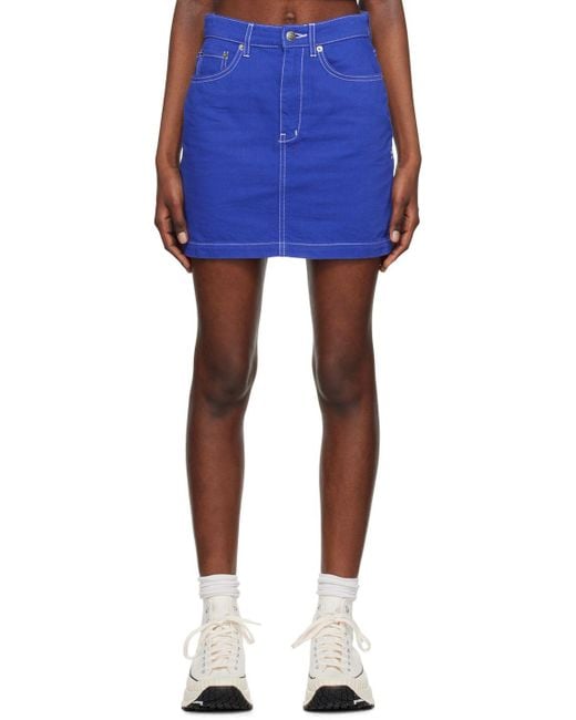 Ksubi Blue Super X Miniskirt