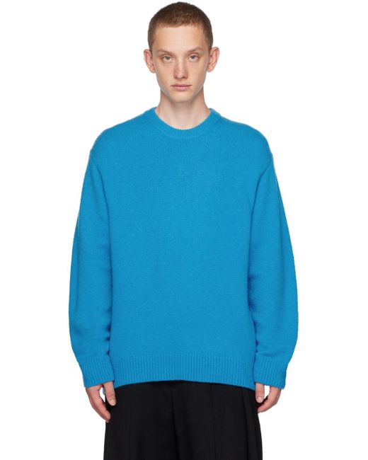 Wooyoungmi Blue Crewneck Sweater for men