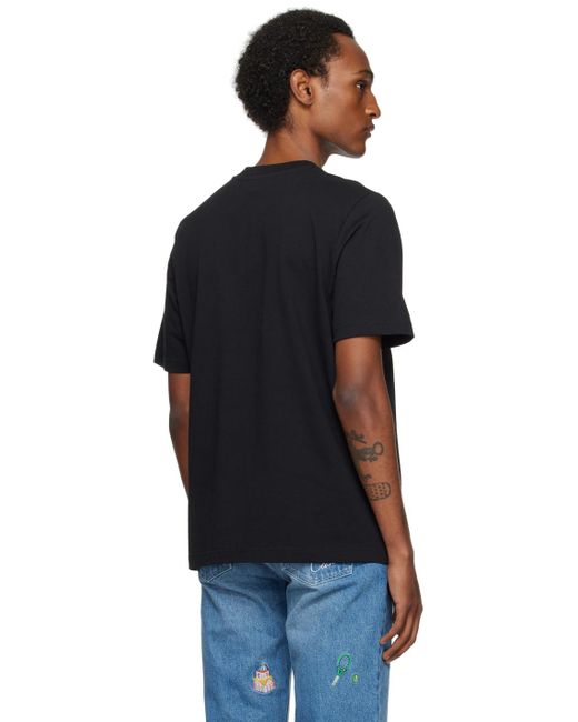 Casablancabrand Black Ssense Exclusive 'le Jeu' T-shirt for men
