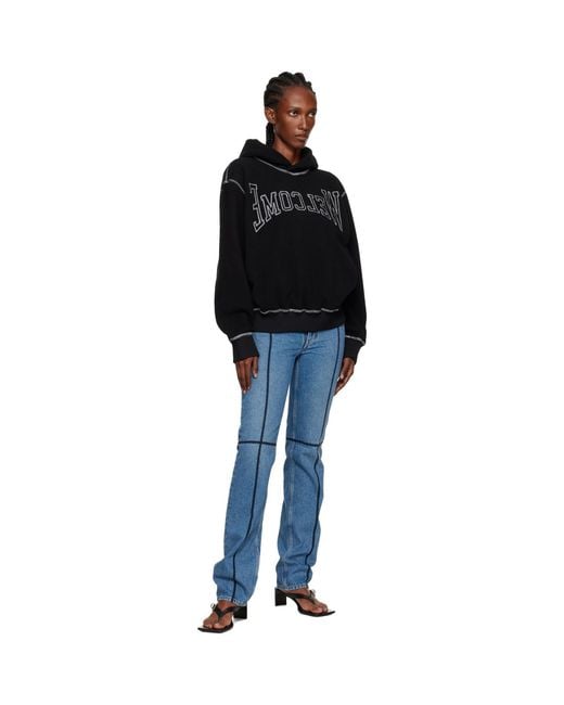MM6 by Maison Margiela Black 'Welcome' Hoodie