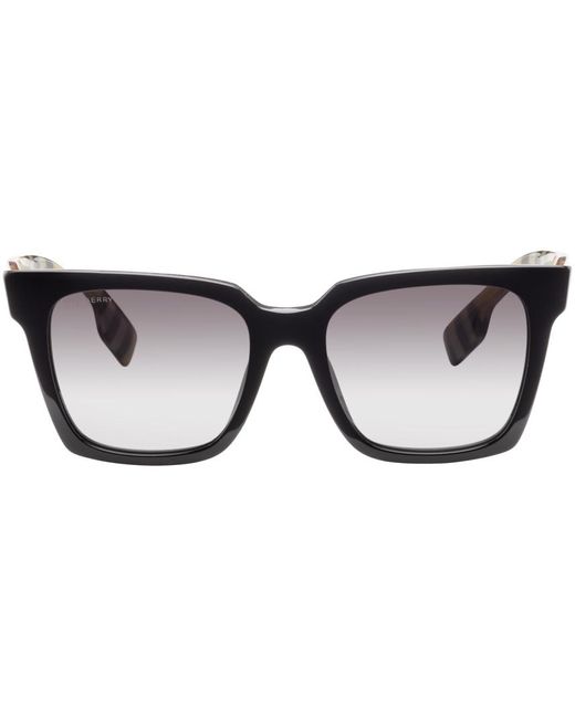Burberry Black Square Acetate Sunglasses