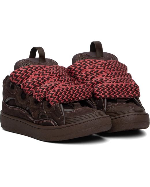 Lanvin Black Curb Leather Sneakers