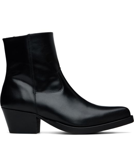 Ernest W. Baker Black Western Boots for men