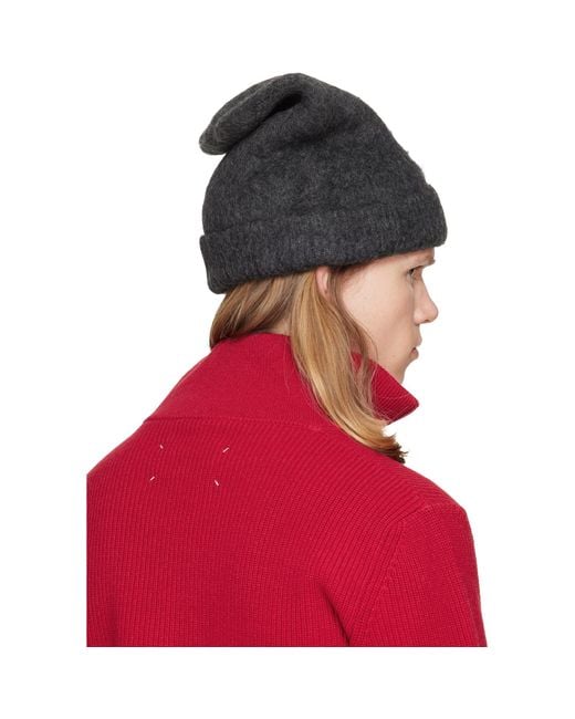 Maison Margiela Red Wool Beanie for men