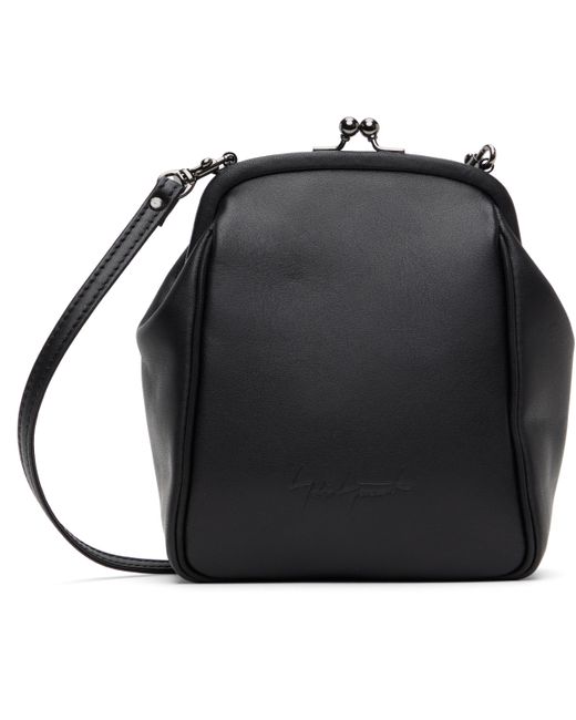 Yohji Yamamoto ブラック クラスプ ショルダーバッグ Black