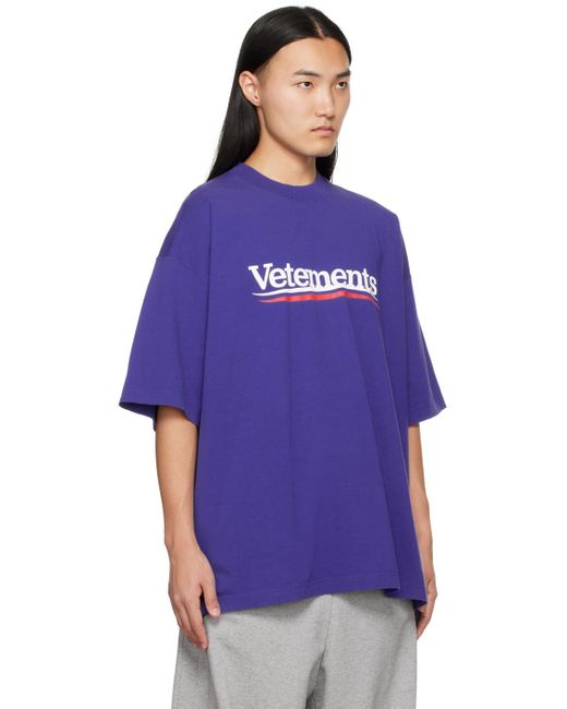 Vetements Purple Blue Campaign T-shirt for men