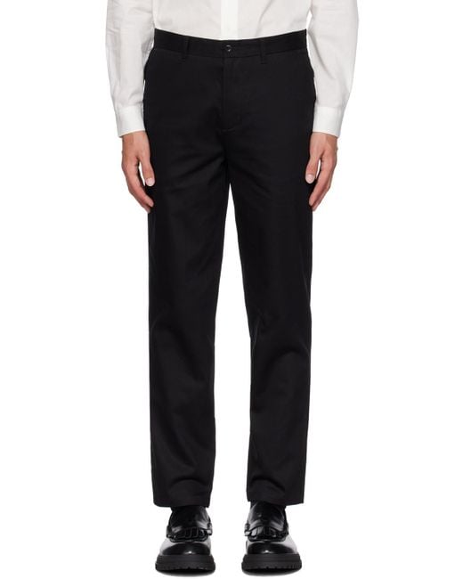 Fred Perry Black Classic Trousers for men