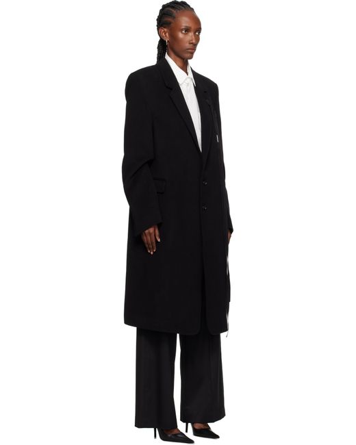 Ann Demeulemeester ブラック Viv High Comfort テーラードコート Black