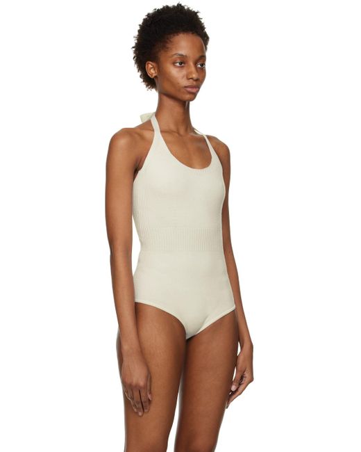 Dries Van Noten Black Off-white Halter Bodysuit