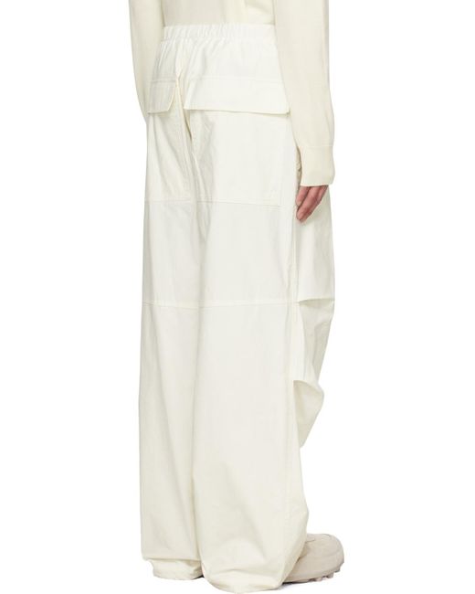 Pantalon cargo surdimensionné blanc Jil Sander pour homme en coloris Natural