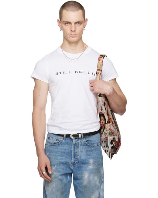 Still Kelly White Tiny Fit Logo T-Shirt for men